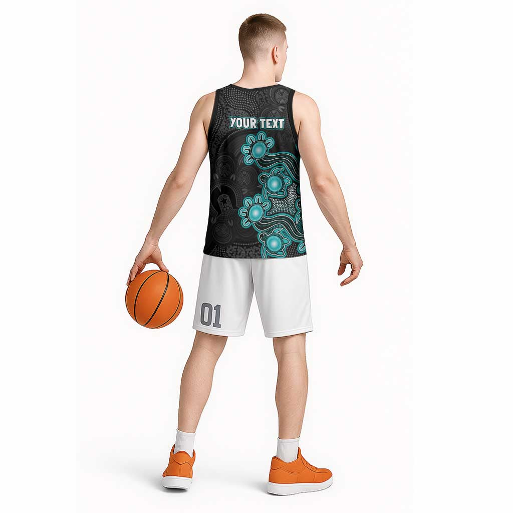 Personalised Brisbane Heat NAIDOC Week 2026 Basketball Jersey Sea Turtles Aboriginal Art