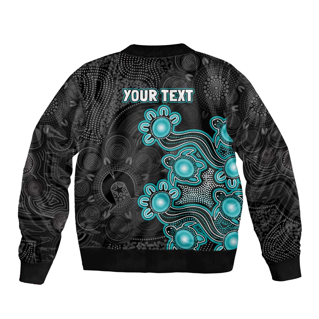 Personalised Brisbane Heat NAIDOC Week 2026 Bomber Jacket Sea Turtles Aboriginal Art
