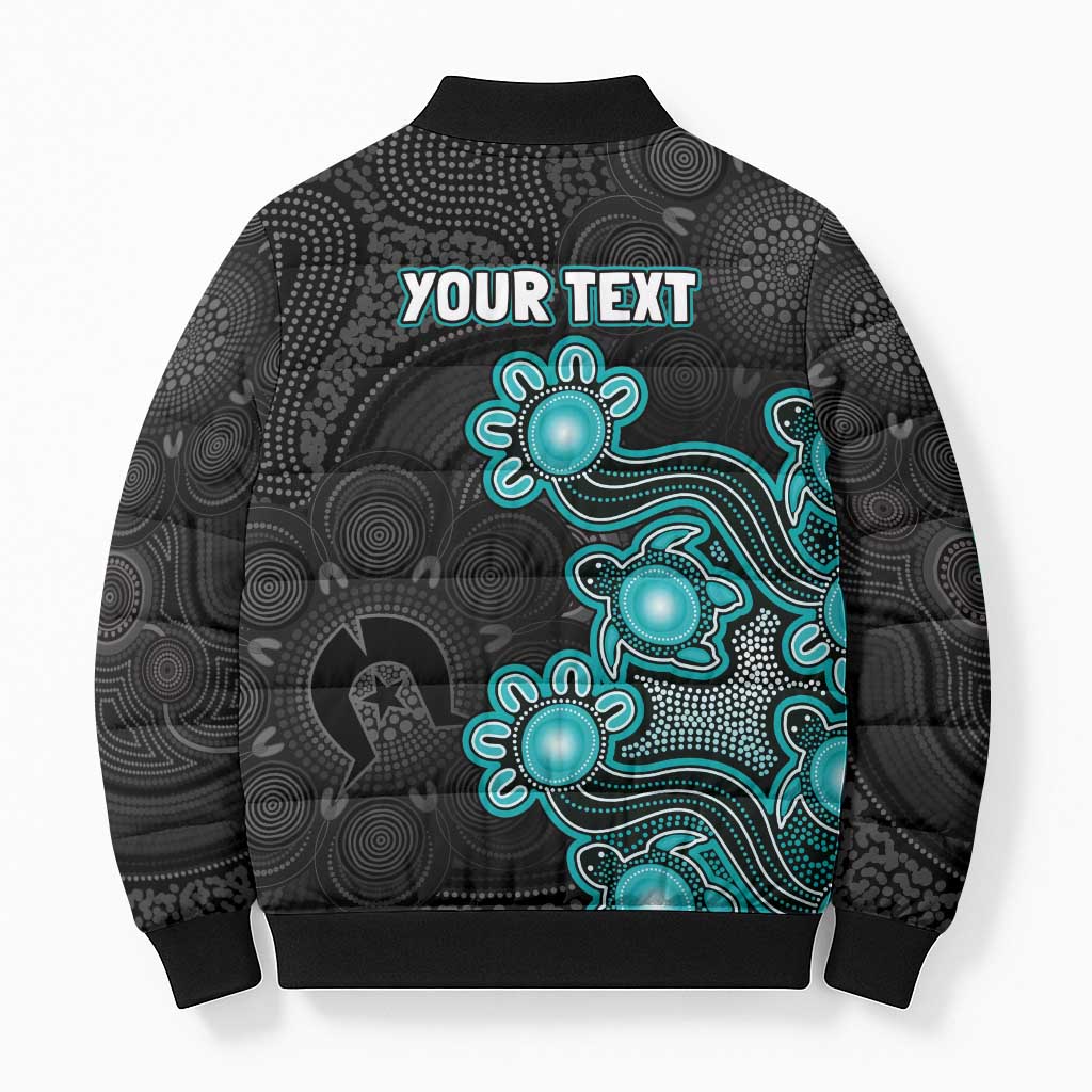 Personalised Brisbane Heat NAIDOC Week 2026 Bomber Puffer Jacket Sea Turtles Aboriginal Art
