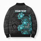 Personalised Brisbane Heat NAIDOC Week 2026 Bomber Puffer Jacket Sea Turtles Aboriginal Art