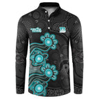 Personalised Brisbane Heat NAIDOC Week 2026 Button Sweatshirt Sea Turtles Aboriginal Art