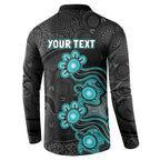 Personalised Brisbane Heat NAIDOC Week 2026 Button Sweatshirt Sea Turtles Aboriginal Art