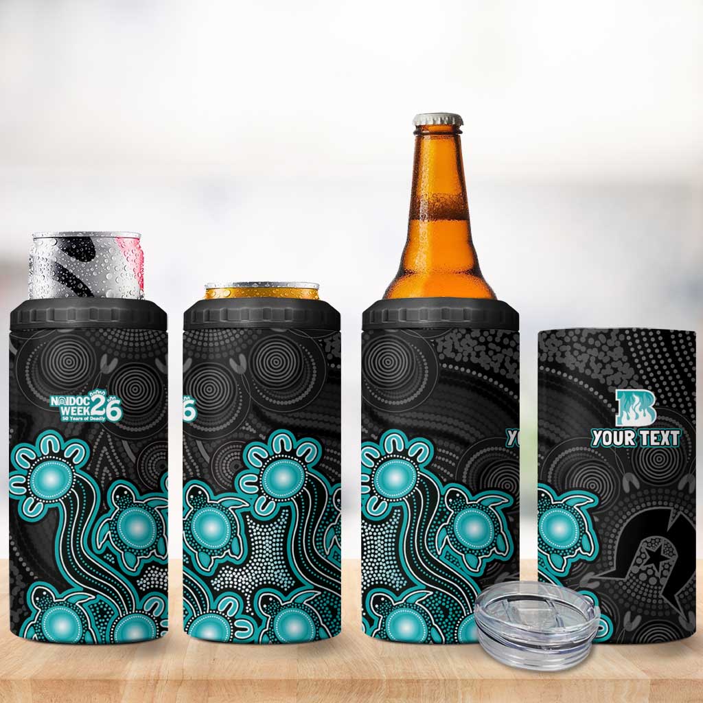 Personalised Brisbane Heat NAIDOC Week 2026 4 in 1 Can Cooler Tumbler Sea Turtles Aboriginal Art
