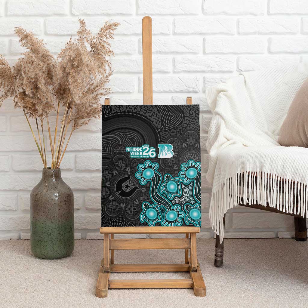 Brisbane Heat NAIDOC Week 2026 Canvas Wall Art Sea Turtles Aboriginal Art