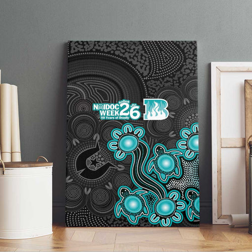 Brisbane Heat NAIDOC Week 2026 Canvas Wall Art Sea Turtles Aboriginal Art