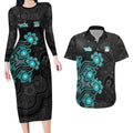 Personalised Brisbane Heat NAIDOC Week 2026 Couples Matching Long Sleeve Bodycon Dress and Hawaiian Shirt Sea Turtles Aboriginal Art