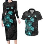 Personalised Brisbane Heat NAIDOC Week 2026 Couples Matching Long Sleeve Bodycon Dress and Hawaiian Shirt Sea Turtles Aboriginal Art