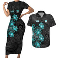 Personalised Brisbane Heat NAIDOC Week 2026 Couples Matching Short Sleeve Bodycon Dress and Hawaiian Shirt Sea Turtles Aboriginal Art