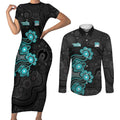 Personalised Brisbane Heat NAIDOC Week 2026 Couples Matching Short Sleeve Bodycon Dress and Long Sleeve Button Shirt Sea Turtles Aboriginal Art