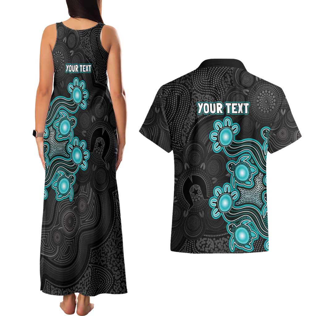 Personalised Brisbane Heat NAIDOC Week 2026 Couples Matching Tank Maxi Dress and Hawaiian Shirt Sea Turtles Aboriginal Art