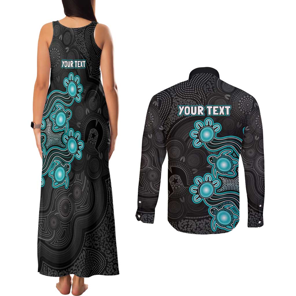 Personalised Brisbane Heat NAIDOC Week 2026 Couples Matching Tank Maxi Dress and Long Sleeve Button Shirt Sea Turtles Aboriginal Art