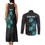 Personalised Brisbane Heat NAIDOC Week 2026 Couples Matching Tank Maxi Dress and Long Sleeve Button Shirt Sea Turtles Aboriginal Art