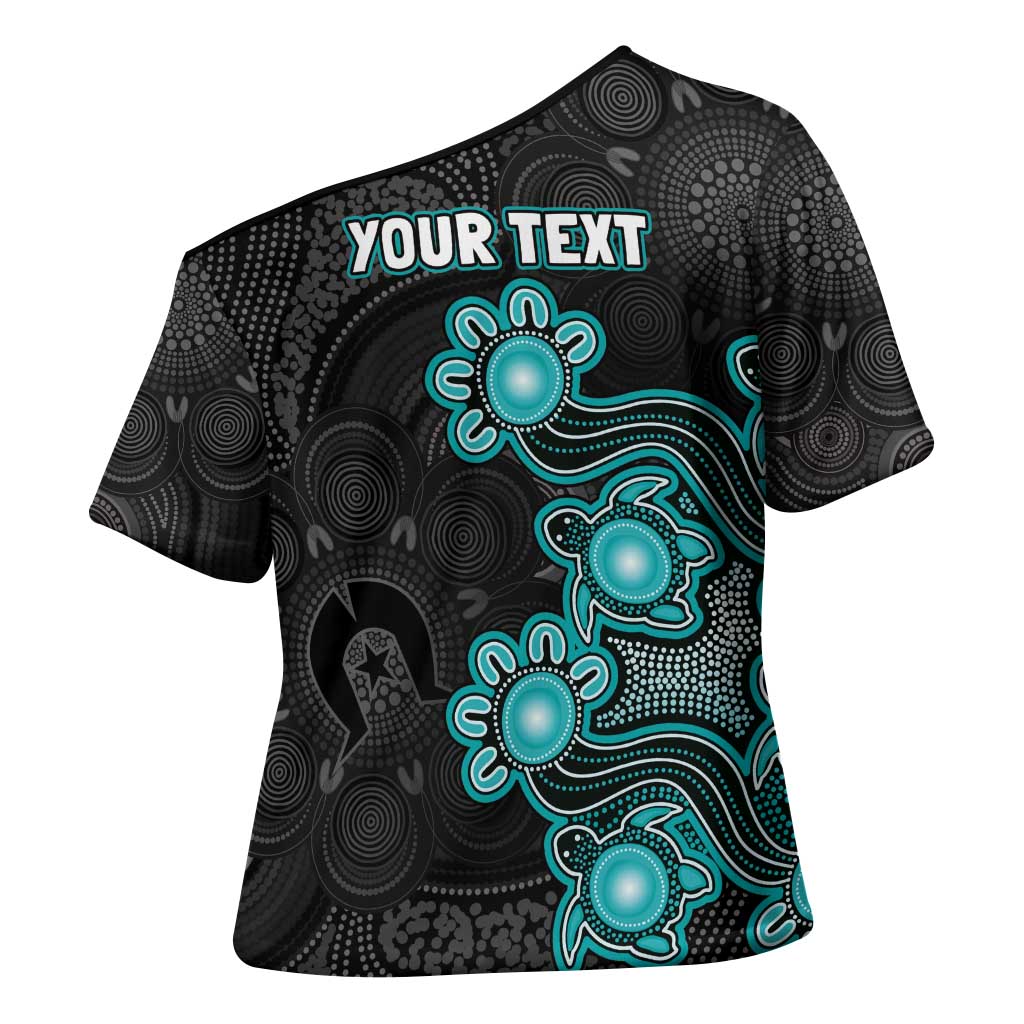 Personalised Brisbane Heat NAIDOC Week 2026 Cross Shoulder Shirt Sea Turtles Aboriginal Art