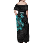 Personalised Brisbane Heat NAIDOC Week 2026 Family Matching Off Shoulder Maxi Dress and Hawaiian Shirt Sea Turtles Aboriginal Art