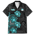 Personalised Brisbane Heat NAIDOC Week 2026 Family Matching Off Shoulder Short Dress and Hawaiian Shirt Sea Turtles Aboriginal Art