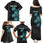 Personalised Brisbane Heat NAIDOC Week 2026 Family Matching Puletasi and Hawaiian Shirt Sea Turtles Aboriginal Art