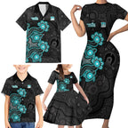 Personalised Brisbane Heat NAIDOC Week 2026 Family Matching Short Sleeve Bodycon Dress and Hawaiian Shirt Sea Turtles Aboriginal Art