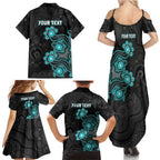 Personalised Brisbane Heat NAIDOC Week 2026 Family Matching Summer Maxi Dress and Hawaiian Shirt Sea Turtles Aboriginal Art
