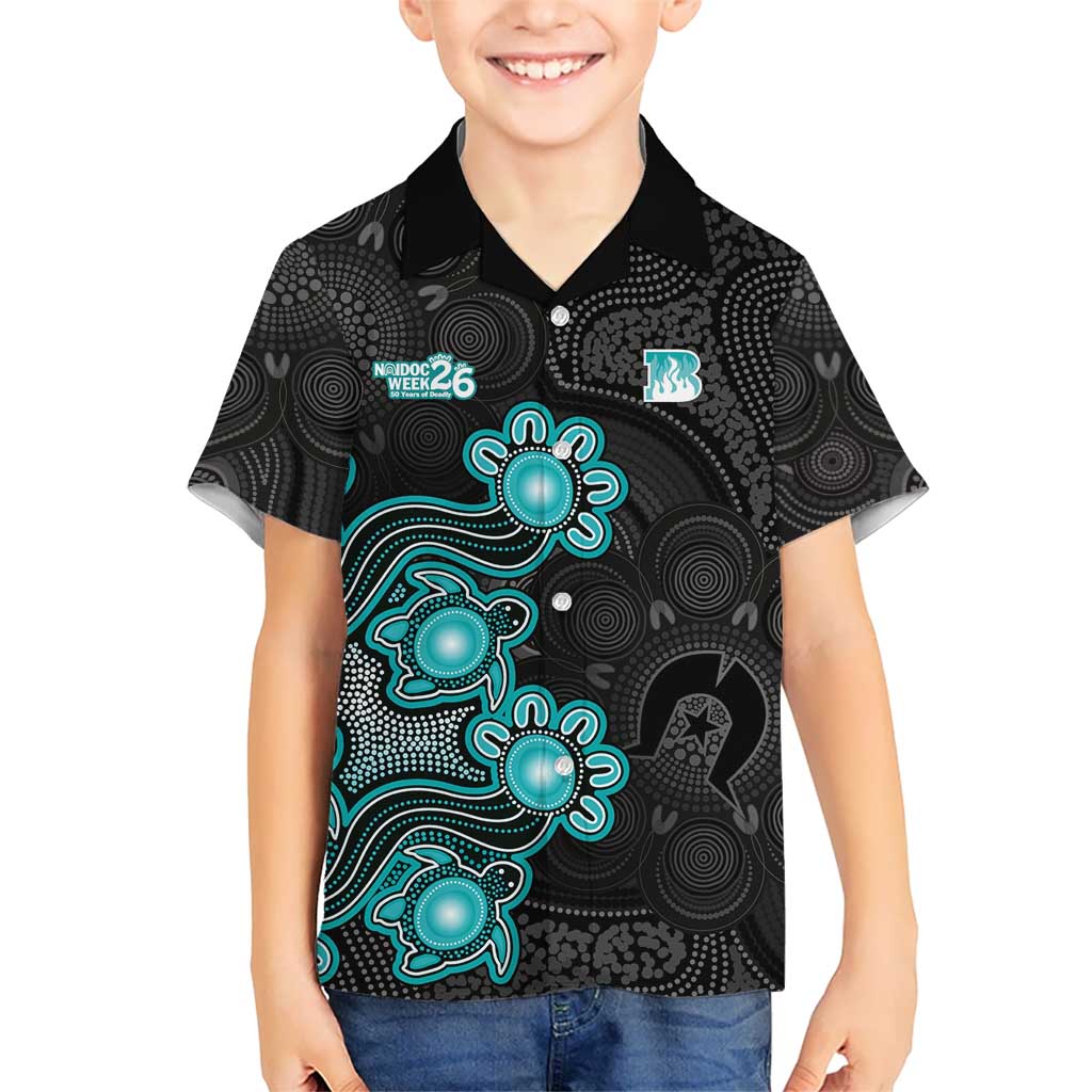Personalised Brisbane Heat NAIDOC Week 2026 Hawaiian Shirt Sea Turtles Aboriginal Art