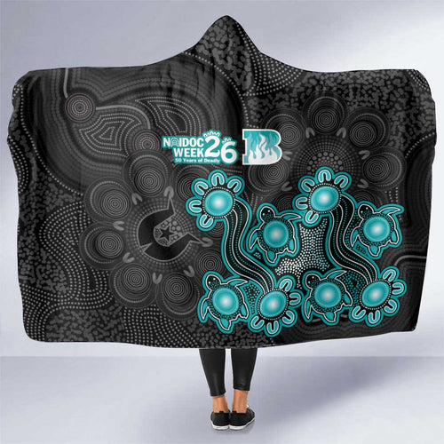 Brisbane Heat NAIDOC Week 2026 Hooded Blanket Sea Turtles Aboriginal Art