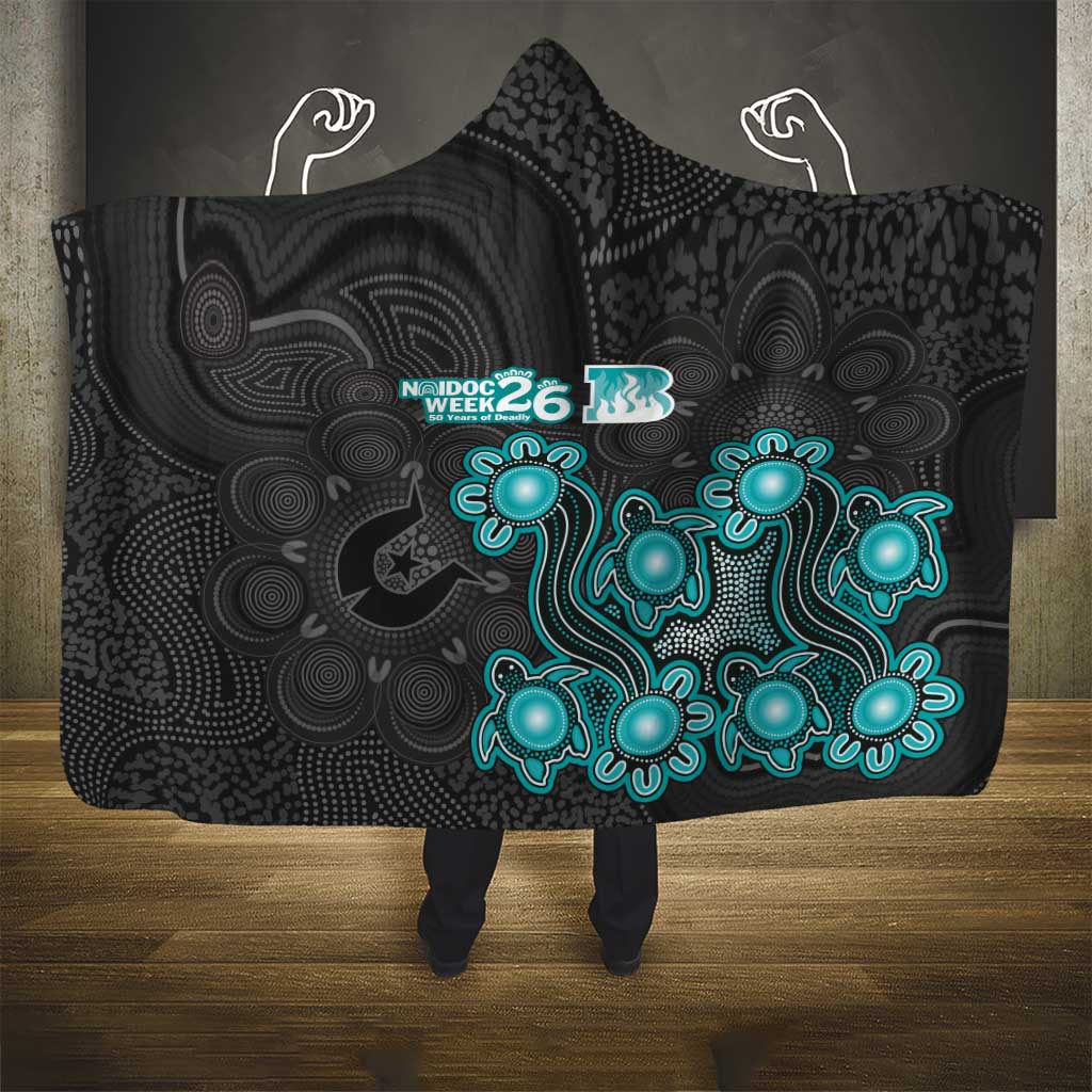 Brisbane Heat NAIDOC Week 2026 Hooded Blanket Sea Turtles Aboriginal Art