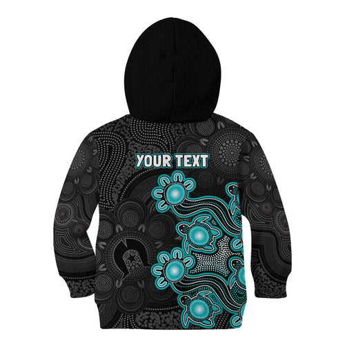 Personalised Brisbane Heat NAIDOC Week 2026 Kid Hoodie Sea Turtles Aboriginal Art
