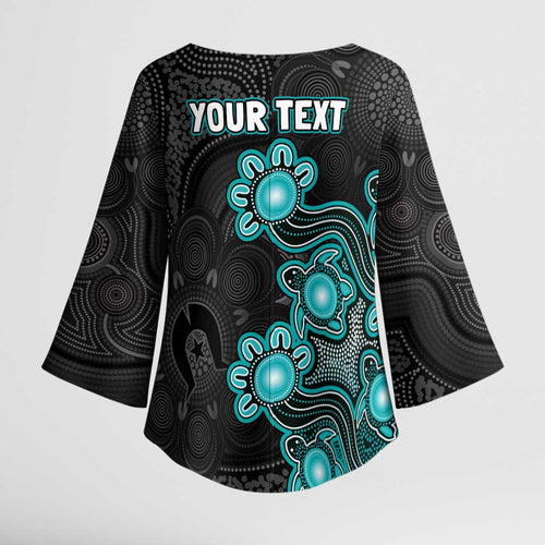 Personalised Brisbane Heat NAIDOC Week 2026 Kimono Sleeve Blouse Sea Turtles Aboriginal Art