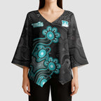 Personalised Brisbane Heat NAIDOC Week 2026 Kimono Sleeve Blouse Sea Turtles Aboriginal Art