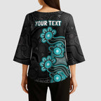Personalised Brisbane Heat NAIDOC Week 2026 Kimono Sleeve Blouse Sea Turtles Aboriginal Art