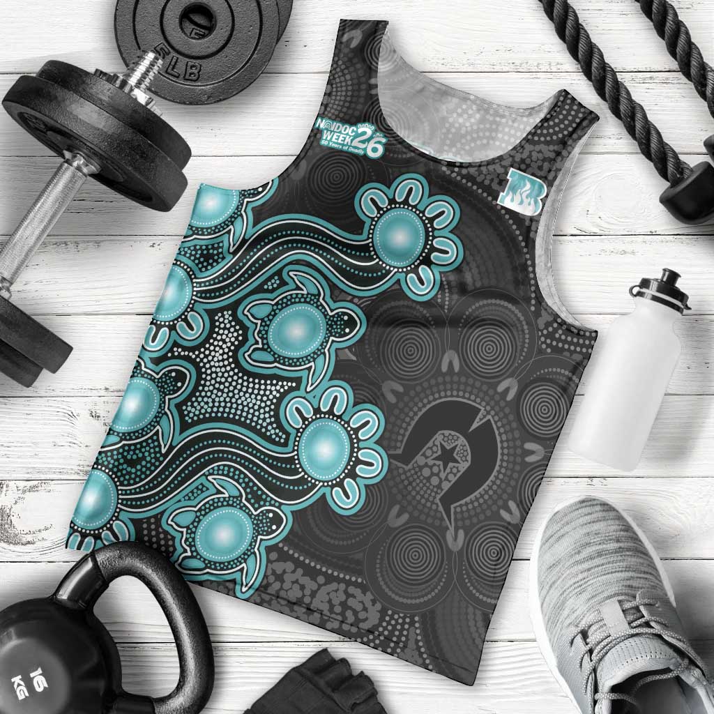 Personalised Brisbane Heat NAIDOC Week 2026 Men Tank Top Sea Turtles Aboriginal Art