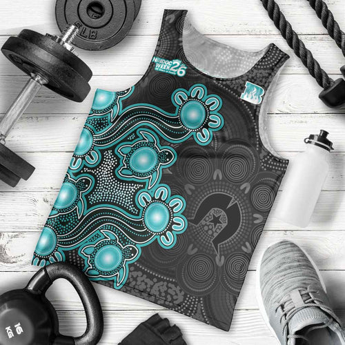 Personalised Brisbane Heat NAIDOC Week 2026 Men Tank Top Sea Turtles Aboriginal Art