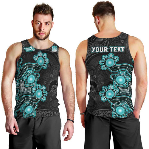 Personalised Brisbane Heat NAIDOC Week 2026 Men Tank Top Sea Turtles Aboriginal Art