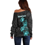 Personalised Brisbane Heat NAIDOC Week 2026 Off Shoulder Sweater Sea Turtles Aboriginal Art