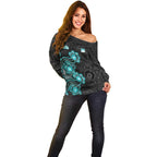 Personalised Brisbane Heat NAIDOC Week 2026 Off Shoulder Sweater Sea Turtles Aboriginal Art