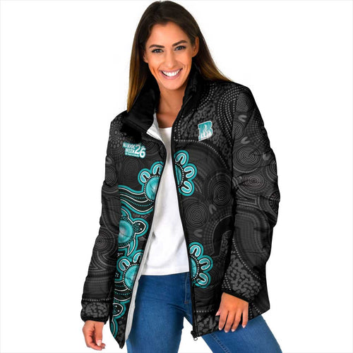 Personalised Brisbane Heat NAIDOC Week 2026 Padded Jacket Sea Turtles Aboriginal Art