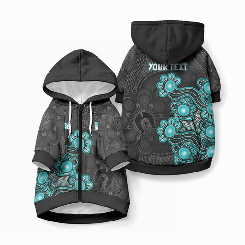 Personalised Brisbane Heat NAIDOC Week 2026 Pet Hoodie Sea Turtles Aboriginal Art