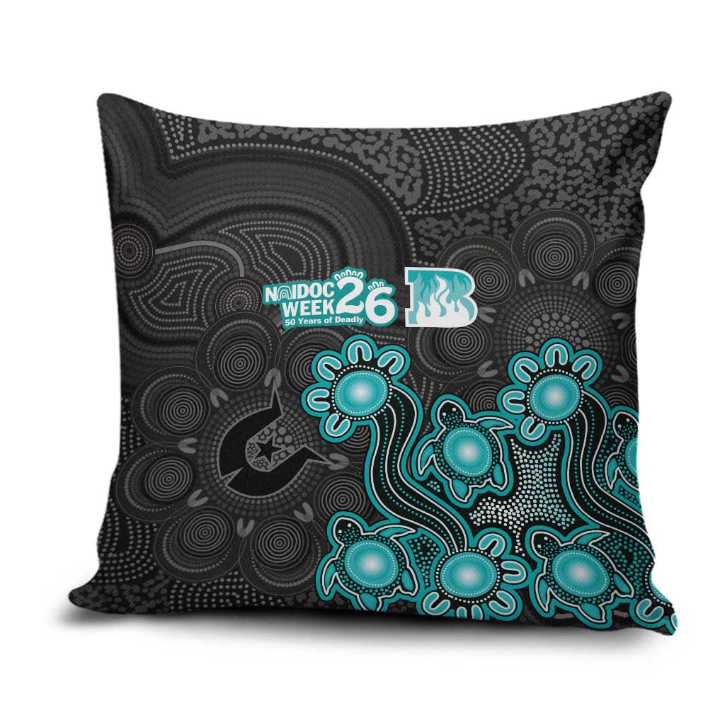 Brisbane Heat NAIDOC Week 2026 Pillow Cover Sea Turtles Aboriginal Art