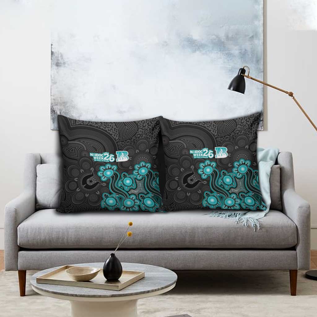 Brisbane Heat NAIDOC Week 2026 Pillow Cover Sea Turtles Aboriginal Art