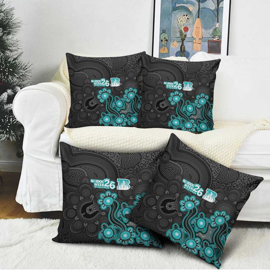 Brisbane Heat NAIDOC Week 2026 Pillow Cover Sea Turtles Aboriginal Art