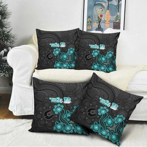 Brisbane Heat NAIDOC Week 2026 Pillow Cover Sea Turtles Aboriginal Art