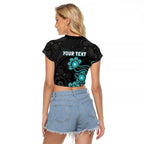 Personalised Brisbane Heat NAIDOC Week 2026 Raglan Cropped T Shirt Sea Turtles Aboriginal Art