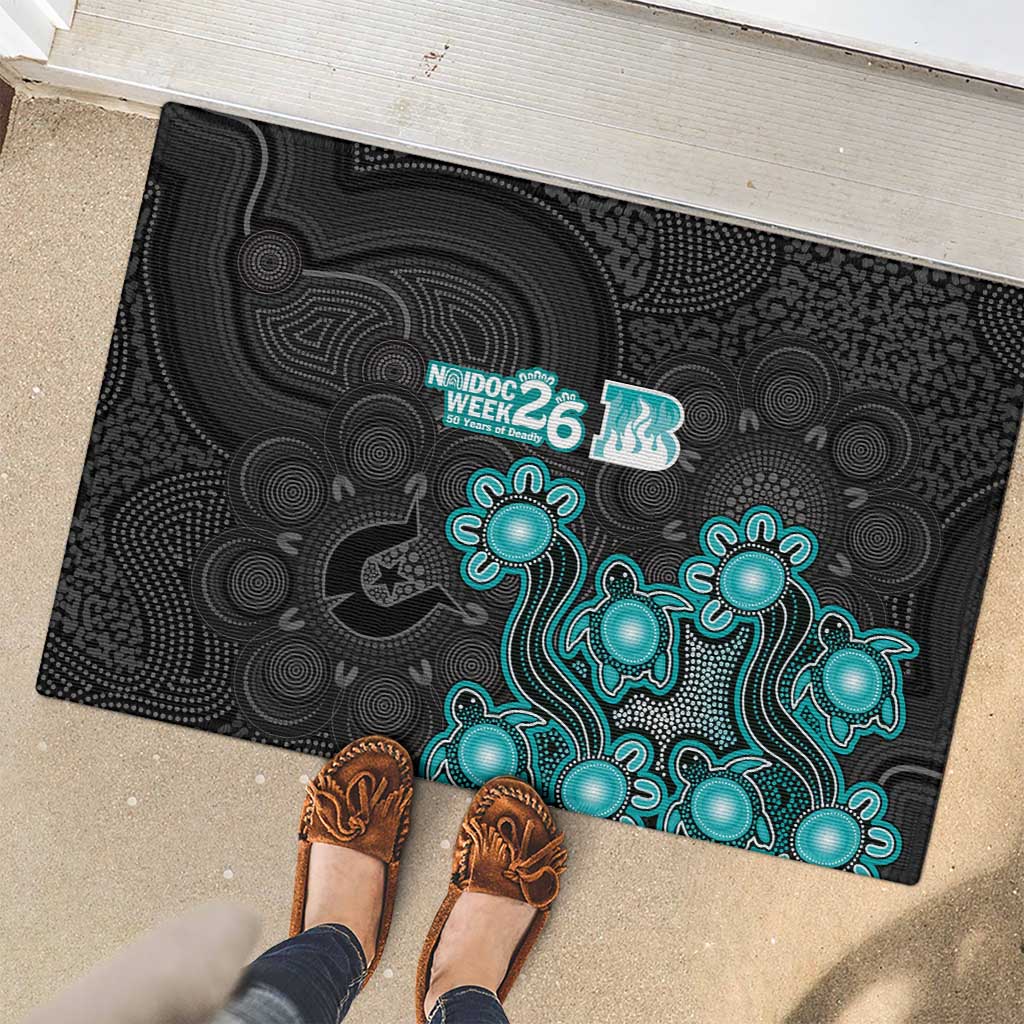 Brisbane Heat NAIDOC Week 2026 Rubber Doormat Sea Turtles Aboriginal Art