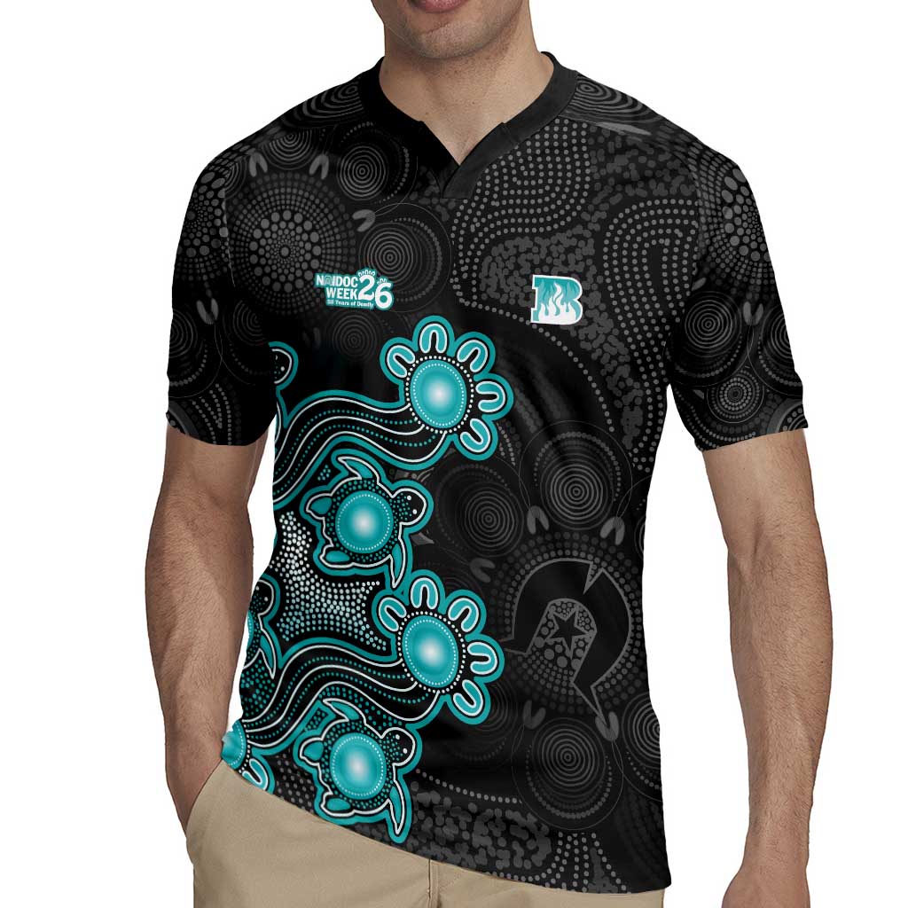 Personalised Brisbane Heat NAIDOC Week 2026 Rugby Jersey Sea Turtles Aboriginal Art
