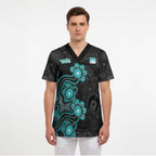 Personalised Brisbane Heat NAIDOC Week 2026 Scrub Top Sea Turtles Aboriginal Art
