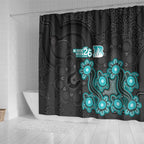 Brisbane Heat NAIDOC Week 2026 Shower Curtain Sea Turtles Aboriginal Art