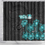 Brisbane Heat NAIDOC Week 2026 Shower Curtain Sea Turtles Aboriginal Art