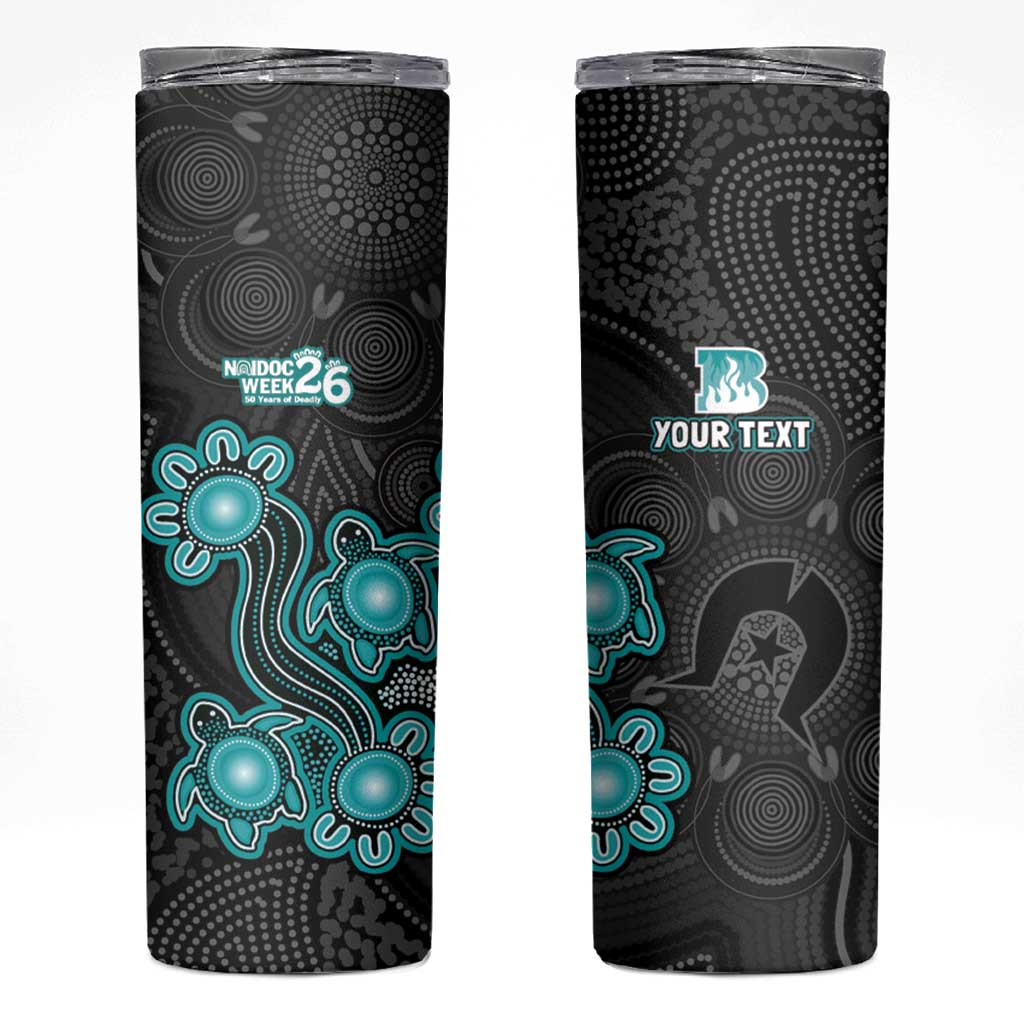 Personalised Brisbane Heat NAIDOC Week 2026 Skinny Tumbler Sea Turtles Aboriginal Art