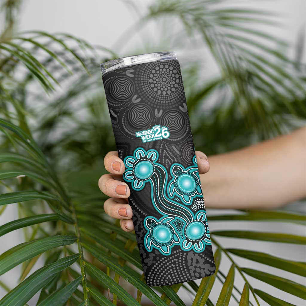 Personalised Brisbane Heat NAIDOC Week 2026 Skinny Tumbler Sea Turtles Aboriginal Art