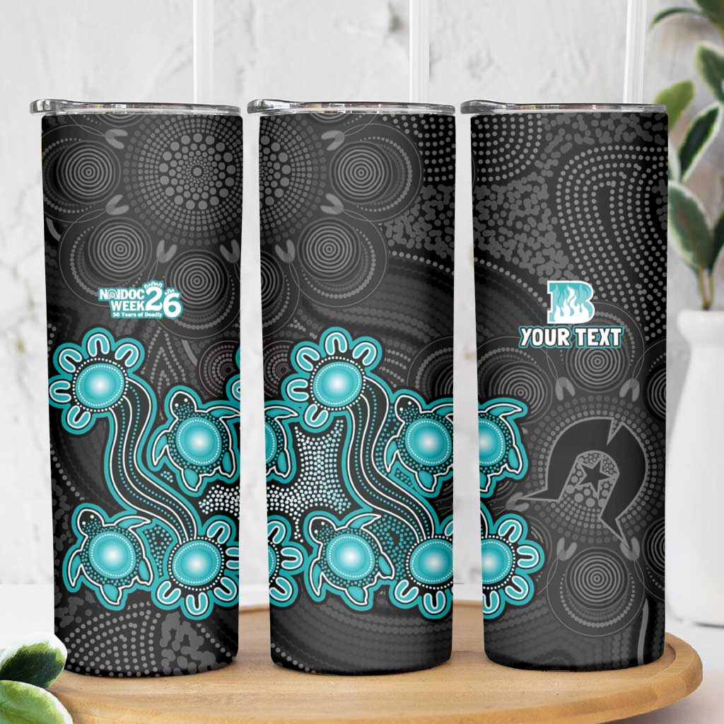 Personalised Brisbane Heat NAIDOC Week 2026 Skinny Tumbler Sea Turtles Aboriginal Art