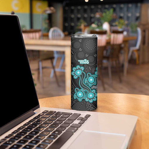 Personalised Brisbane Heat NAIDOC Week 2026 Skinny Tumbler Sea Turtles Aboriginal Art